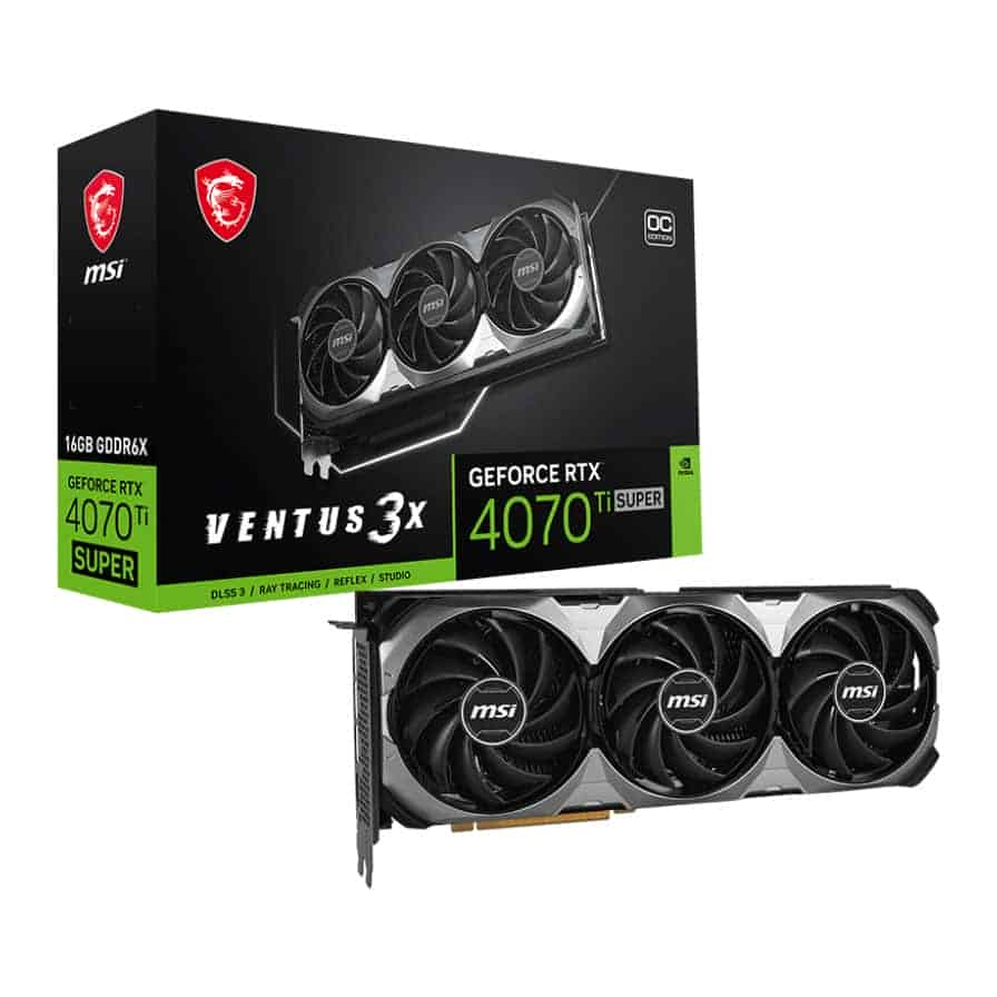 MSI NVIDIA GeForce RTX 4070 Ti SUPER 16GB VENTUS 3X OC Ada Lovelace Graphics Card